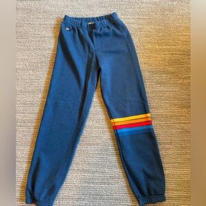 Girls Aviator Nation sweat pants - blue size 12